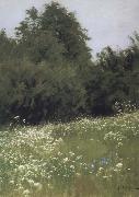 Levitan, Isaak, Meadow at the forest edge
